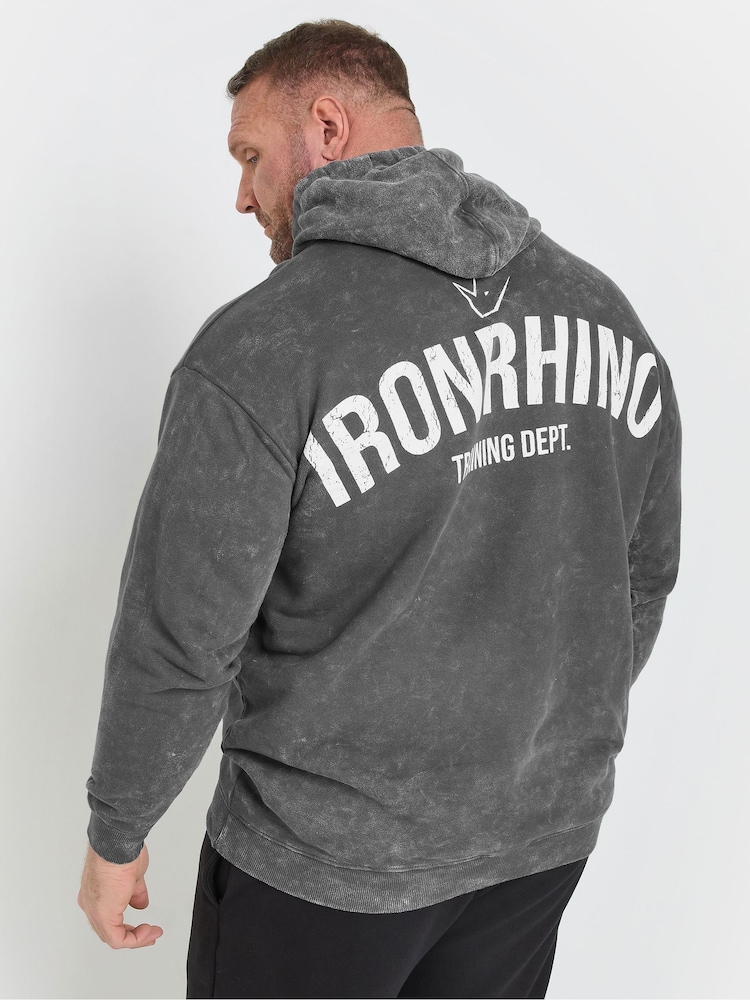 Серый - Худи из 100% хлопка BadRhino Big & Tall Ironrhino Training - Изображение 2 из 5 Серый - Худи из 100% хлопка BadRhino Big & Tall Ironrhino Training - Изображение 2 из 5