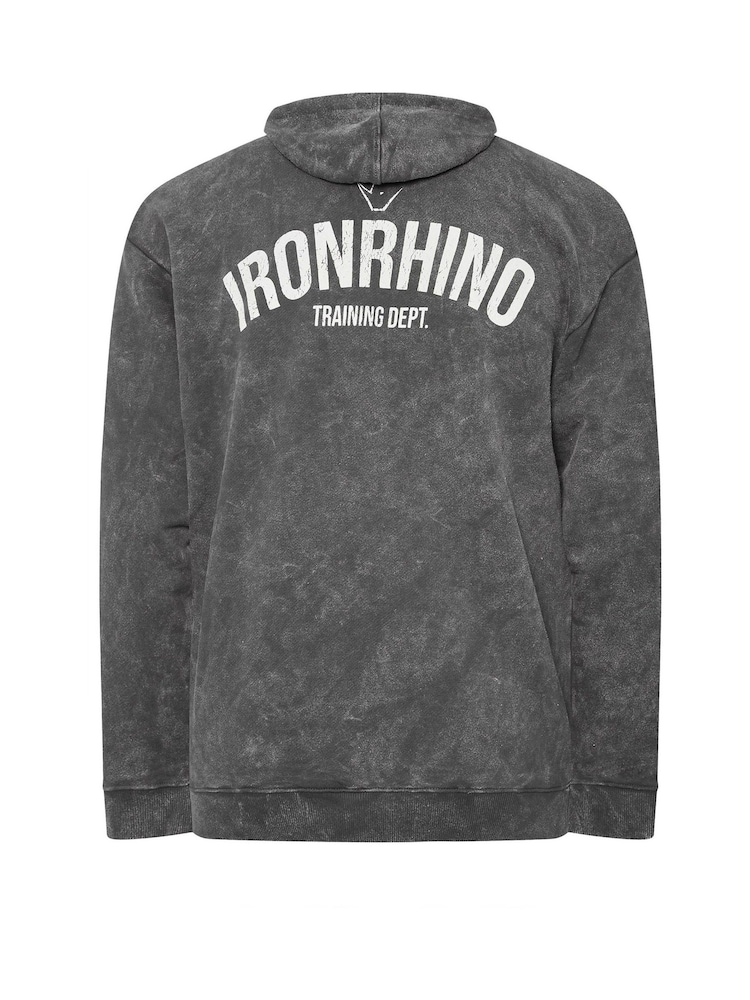 Серый - Худи из 100% хлопка BadRhino Big & Tall Ironrhino Training - Изображение 5 из 5 Серый - Худи из 100% хлопка BadRhino Big & Tall Ironrhino Training - Изображение 5 из 5