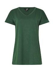 Long Tall Sally Dark Green Premium Modal V-Neck T-Shirt - Image 5 of 5