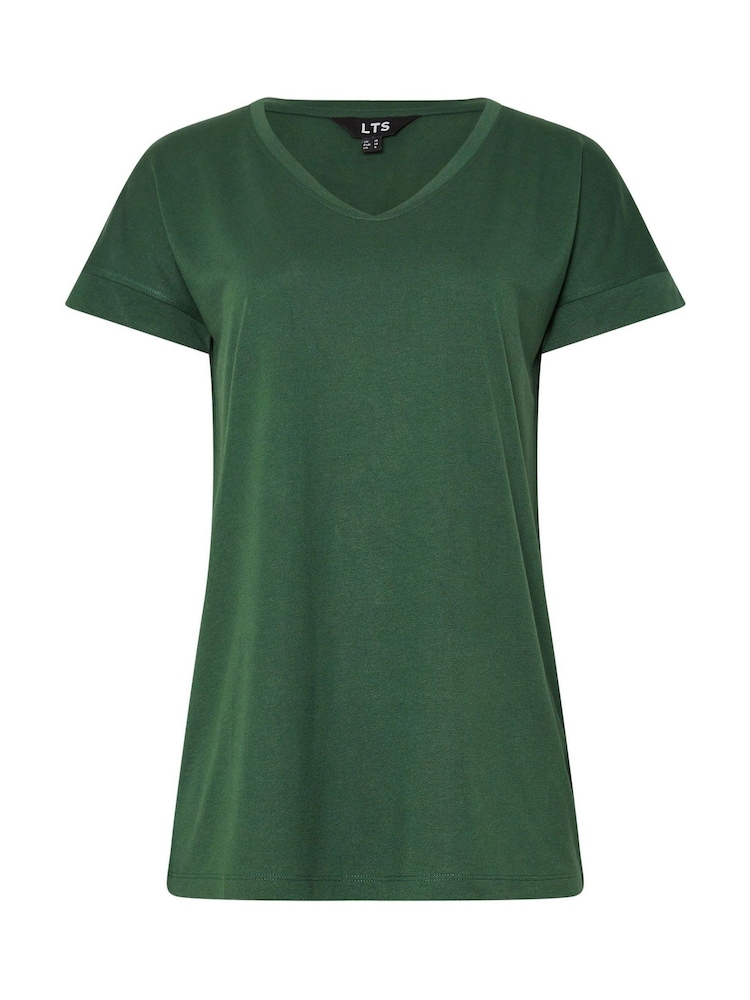 Long Tall Sally Dark Green Premium Modal V-Neck T-Shirt - Image 5 of 5