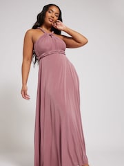 Yours Curve Pink London Multiway Maxi Dress - Image 2 of 5