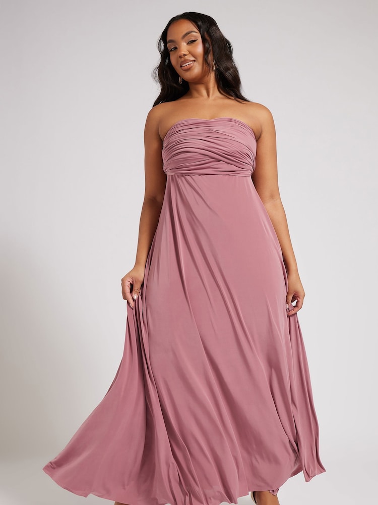 Yours Curve Pink London Multiway Maxi Dress - Image 3 of 5