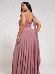 Yours Curve Pink London Multiway Maxi Dress - Image 4 of 5