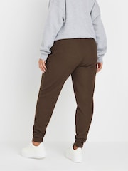 Yours Curve Brown Elasticated Cuffed Joggers - Image 3 of 5