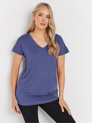 Long Tall Sally Blue Premium Modal V-Neck T-Shirt - Image 1 of 5