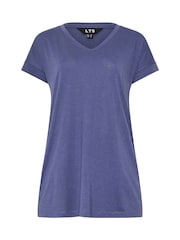 Long Tall Sally Blue Premium Modal V-Neck T-Shirt - Image 5 of 5