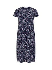 Yours Curve Blue Let Me Dream All Day Midaxi 100% Cotton Nighties 2 Pack - Image 8 of 8