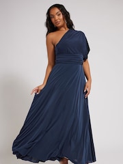 Yours Curve Blue London Multiway Maxi Dress - Image 3 of 5
