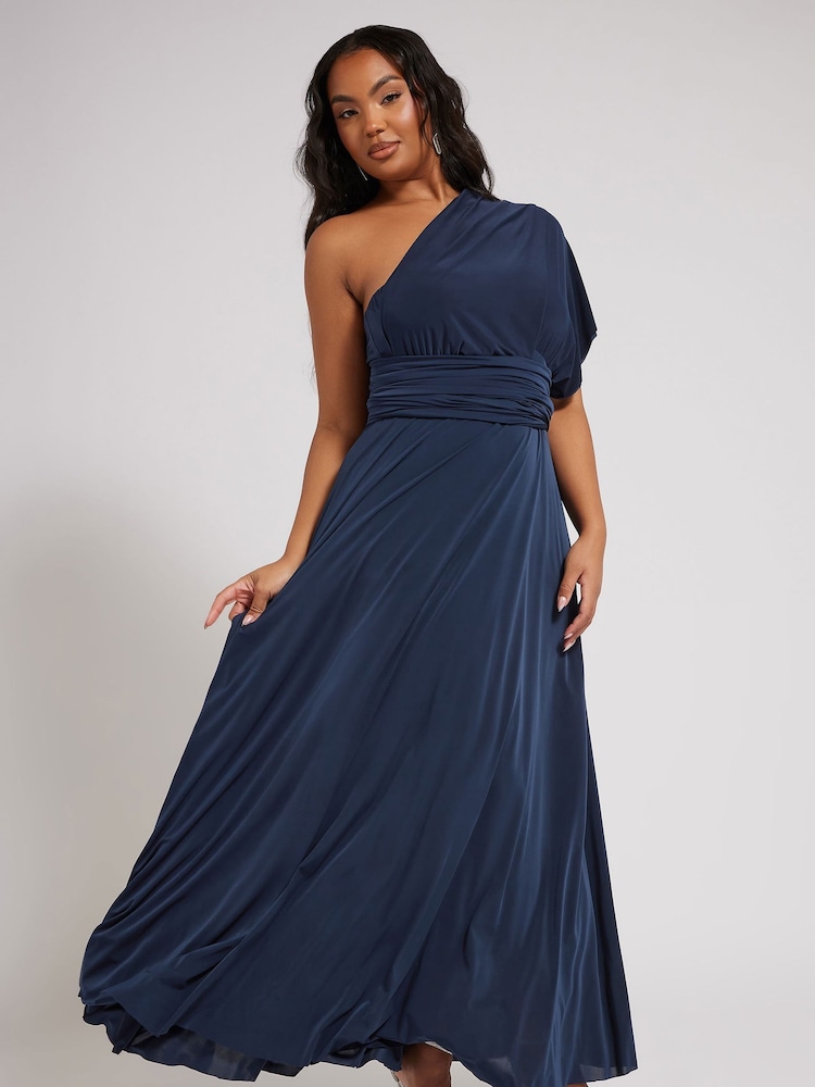 Yours Curve Blue London Multiway Maxi Dress - Image 3 of 5