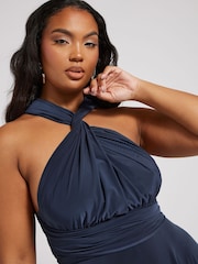 Yours Curve Blue London Multiway Maxi Dress - Image 5 of 5