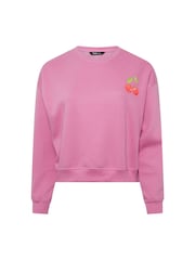 Yours Curve Pink Cherry Back Print Sweatshirt - Image 5 of 6