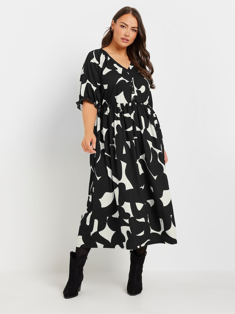 Yours Curve Black Midaxi Dress - Image 1 of 5