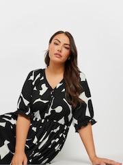 Yours Curve Black Midaxi Dress - Image 2 of 5