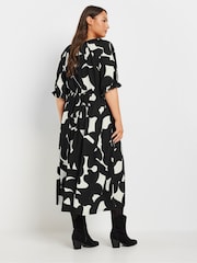 Yours Curve Black Midaxi Dress - Image 3 of 5