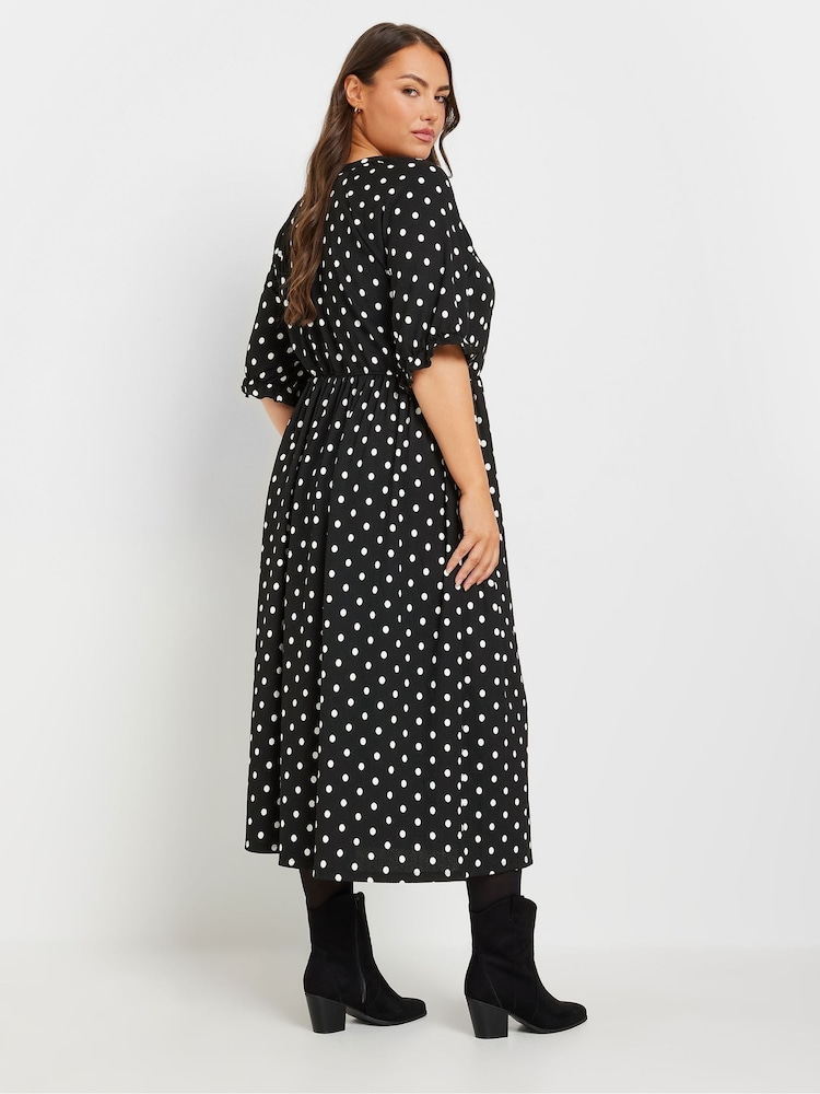 Yours Curve Dark Black Midaxi Dress - Image 2 of 4