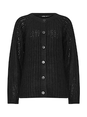 Long Tall Sally Black Chunky Knitted Cardigan - Image 6 of 6