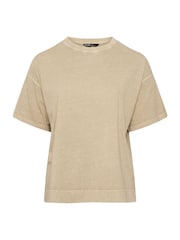 Yours Curve Natural Heavy Weight Box 100% Cotton T-Shirt - Image 6 of 6