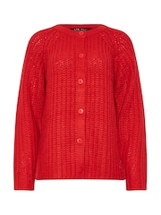 Long Tall Sally Red Chunky Knitted Cardigan - Image 5 of 5