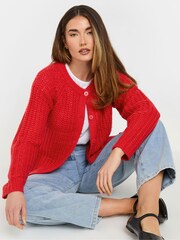 rdeča - Long Tall Sally pletena jopica z debelim podplatom - Slika 4 iz 7