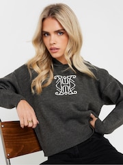 PixieGirl Petite Grey Knitted Hoodie - Image 2 of 5