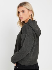 PixieGirl Petite Grey Knitted Hoodie - Image 4 of 5