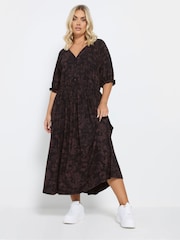 Yours Curve Black Midaxi Dress - Image 2 of 5