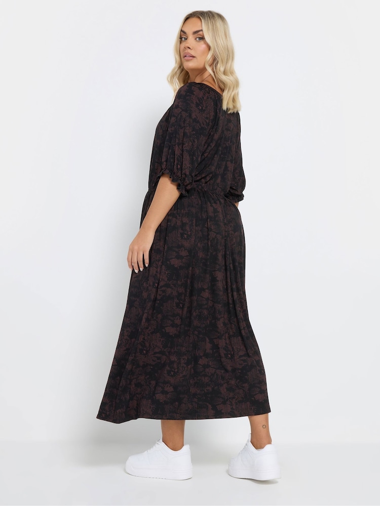 Yours Curve Black Midaxi Dress - Image 3 of 5