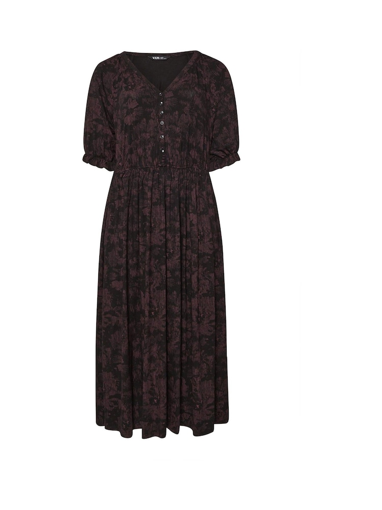 Yours Curve Black Midaxi Dress - Image 5 of 5