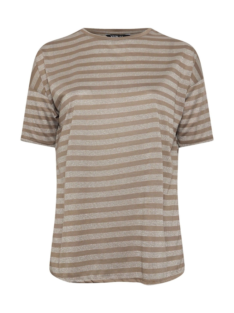 Gris - Yours Curve Striped Metallic Top - Imagen 5 de 5 Gris - Yours Curve Striped Metallic Top - Imagen 5 de 5