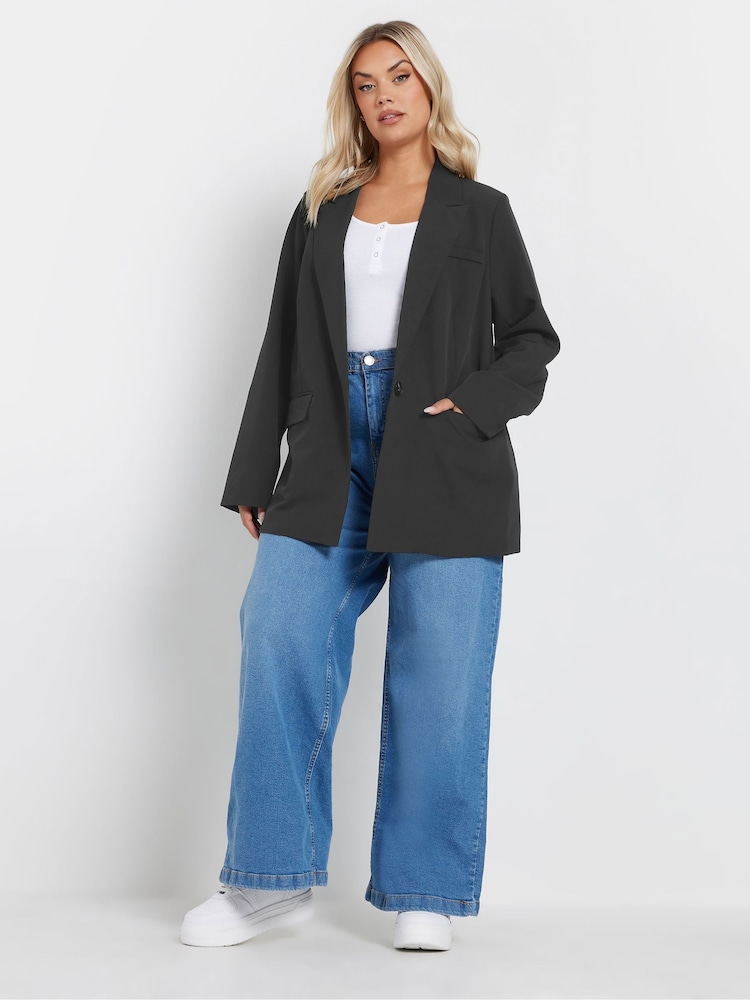 Yours Curve Black Tailored Blazer - Image 3 of 5