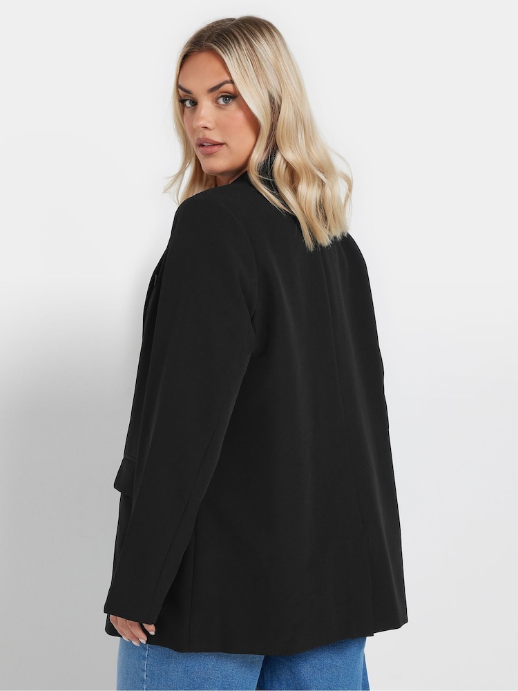 Yours Curve Black Tailored Blazer - Image 4 of 5