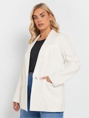 Yours Curve Natural Boucle Blazer - Image 1 of 9