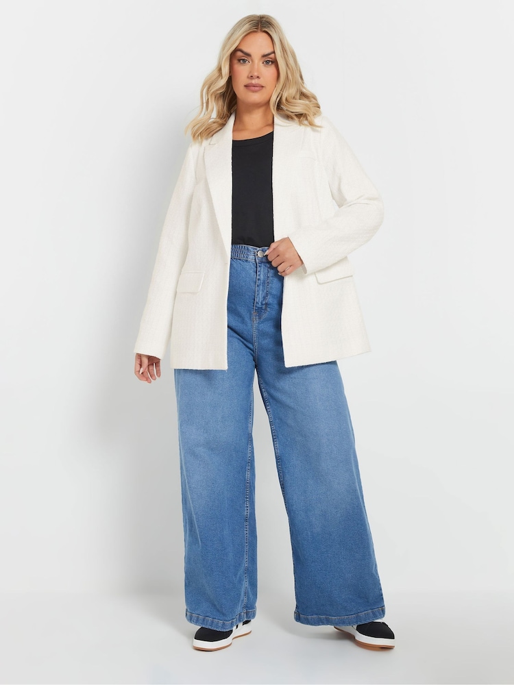 Yours Curve Natural Boucle Blazer - Image 2 of 9