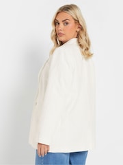 Yours Curve Natural Boucle Blazer - Image 3 of 9