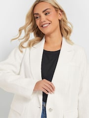 Yours Curve Natural Boucle Blazer - Image 4 of 9