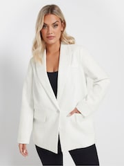 Yours Curve Natural Boucle Blazer - Image 5 of 9