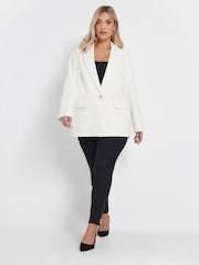 Yours Curve Natural Boucle Blazer - Image 6 of 9