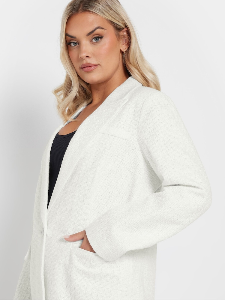 Yours Curve Natural Boucle Blazer - Image 8 of 9