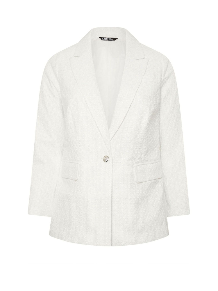 Yours Curve Natural Boucle Blazer - Image 9 of 9
