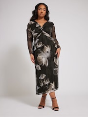 Бежевый - Yours Curve London Twist Front Mesh платье макси - Image 2 of 4