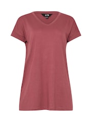 Long Tall Sally Pink Premium Modal V-Neck T-Shirt - Image 5 of 5