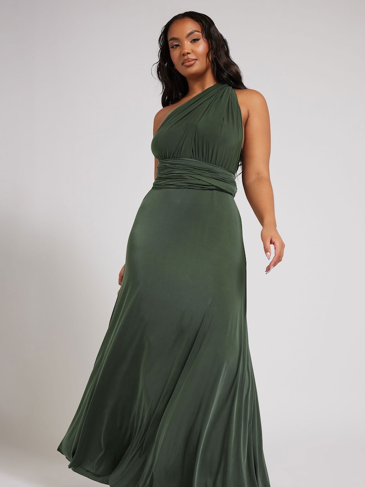 Yours Curve Green London Multiway Maxi Dress - Image 1 of 5