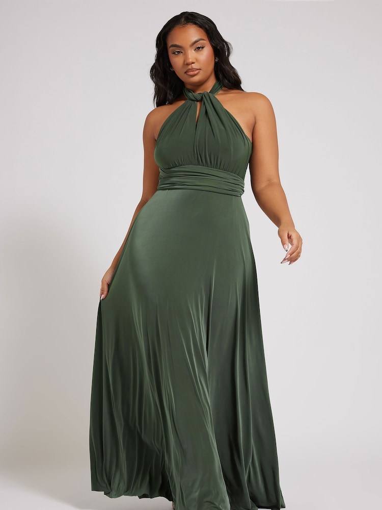 Yours Curve Green London Multiway Maxi Dress - Image 2 of 5