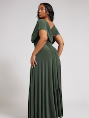 Yours Curve Green London Multiway Maxi Dress - Image 4 of 5