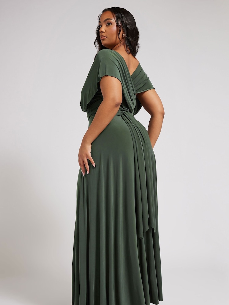 Yours Curve Green London Multiway Maxi Dress - Image 4 of 5