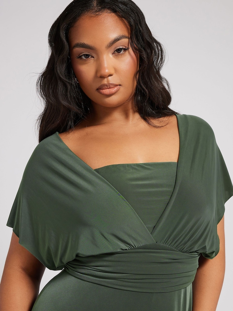 Yours Curve Green London Multiway Maxi Dress - Image 5 of 5