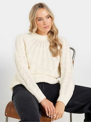 Long Tall Sally Natural Cable Knitted Jumper - Image 1 of 6