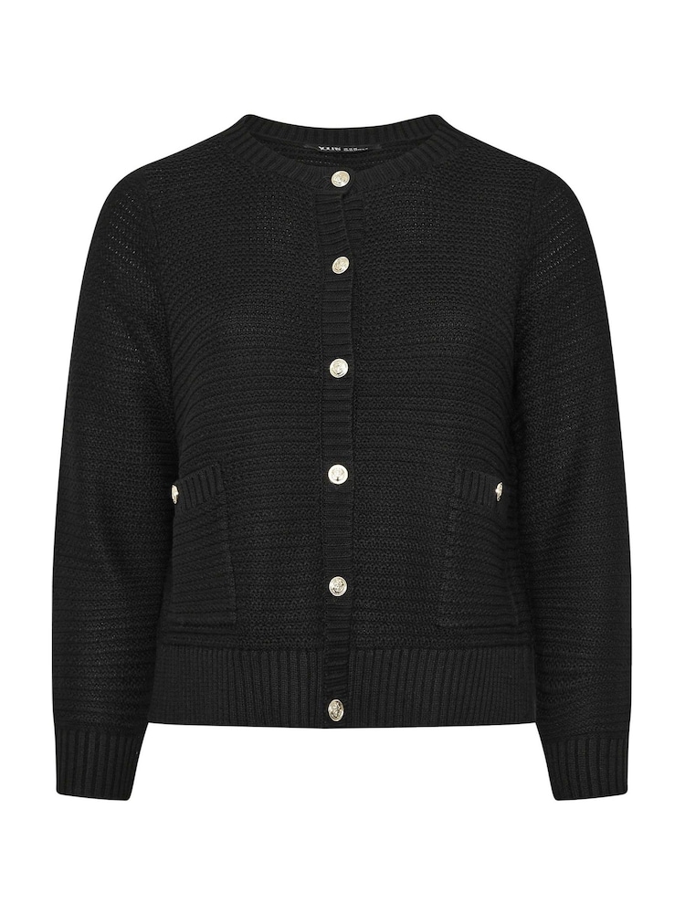 Negro - Yours Curve Button Thru Cardigan - Imagen 4 de 4 Negro - Yours Curve Button Thru Cardigan - Imagen 4 de 4