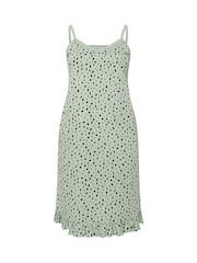 Yours Curve Green Dash Print 100% Cotton Chemises 2 Pack - Image 7 of 8