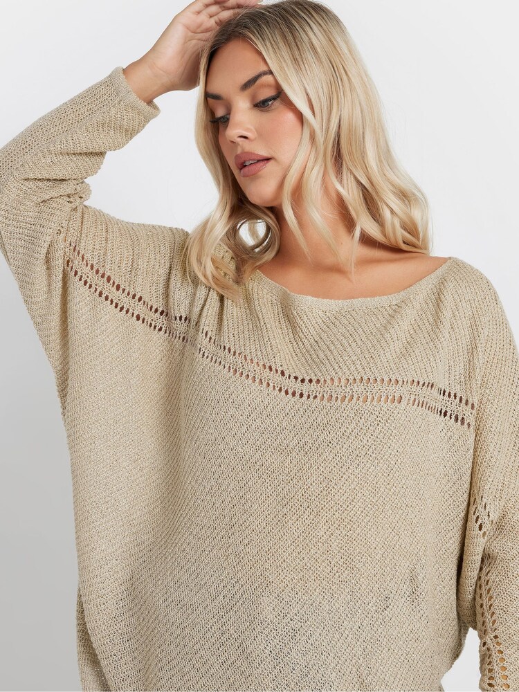Yours Curve Batwing Smiling Yarn Jumper - Image 5 of 6